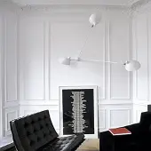 Serge Mouille “Spider” 3 Still Arms Sconce Lamp White