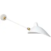 Serge Mouille Lampe d'applique 1 bras et 2 pivots White