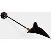 Serge Mouille Lampe d'applique 1 bras et 2 pivots Black