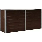 vidaXL Lit surélevé de jardin brun 160 x 40 x 77 cm Acier galvanisé