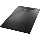 vidaXL Bac de douche SMC Noir 120 x 70 cm