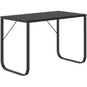vidaXL Table d'ordinateur noire 110x60x73 cm bois composite