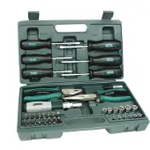 BRÜDER MANNESMANN GREEN LINE 29110 Jeu d'outils combinés, 45 pièces, en coffret