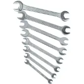 BRÜDER MANNESMANN mannesmann jeu de 8 clés a fourche - 6 a 22 mm - chromé