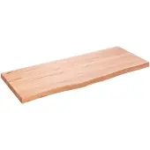 vidaXL Dessus de table marron clair bois chêne massif traité