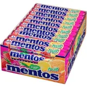 Mentos Fruit Roll Bonbons Fruités Assortis 40 Paquets - 1520g Gourmandise Sucrée À Partager
