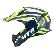 MTR X7B Evo Casque De Cross Gris/Jaune néon XL unisex