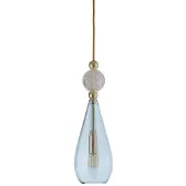 Ebb & Flow Smykke Suspension Shiny Gold | Topaz Blue | Crystal Check E14IP20