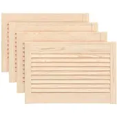 vidaXL Portes d'armoire à persiennes 4 pcs 39,5x59,4 cm pin massif