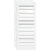 vidaXL Portes d'armoire à persiennes 2pcs blanc 99,3x39,4cm pin massif