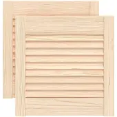 vidaXL Portes d'armoire à persiennes 2 pcs 39,5x39,4 cm pin massif
