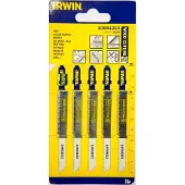 Irwin - Lames De Scie Sauteuse T101Br Laminés Et Stratifiés 100 Mm - 5 Lames