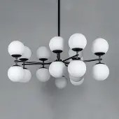 Schwung Zodiac Chandelier Opal | Black Gunmetal