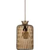 Ebb & Flow Pillar Suspension Gold, Twisted | Golden Smoke Dimples E27IP20