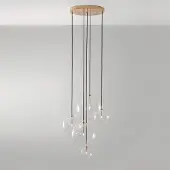 Schwung Cluster Suspension Cluster-5 Mix | Lacquered Burnished Brass