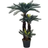 vidaXL Plante artificielle avec pot Palmier Cycas Vert 125 cm
