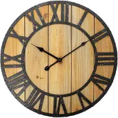 Clayre & Eef Horloge murale Ø 46x5 cm Marron MDF