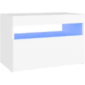 vidaXL Armoire TV avec lampes LED blanc 60x35x40 cm
