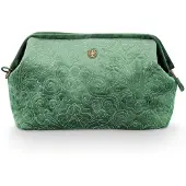 Pip studio Trousse de Toilette Pip Studio Velvet Quiltey Cosmetic Purse Extra Large Green