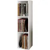 VCM Bois Disques vinyles LP Stand Étagère d'archivage Support de rangement Platto 3 compartiments Bois Disques vinyles LP Stand Étagère d'archivage Support de rangement Platto 3 compartiments
