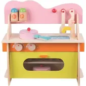 Marionette Wooden Toys Kinderkeuken uit Hout - Speelgoed Keuken met Accessoires - 10-delig