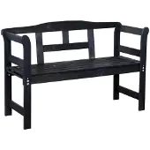 SenS-Line Banc de jardin avec dossier Walt - noir