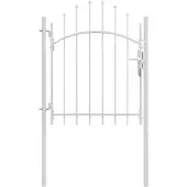 vidaXL Portail de jardin Acier 1 x 1,75 m Blanc