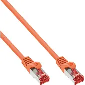 InLine 76411O Câble de raccordement, S/FTP (PiMf), Cat.6, 250MHz, PVC, cuivre, orange, 1m