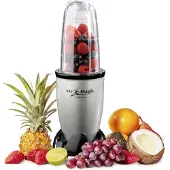 DS Produkte Mr. Magic Argent-Noir, Mixeur sur pied, Boîtier plastique, 400 watts, Récipient de 0,5 l, Accessoire hachoir universel, 4389