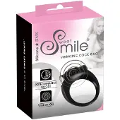 Sweet Smile SMILE Stayer - anneau pénien vibrant - silicone noir