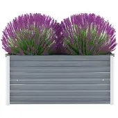 vidaXL Lit surélevé de jardin Acier galvanisé 100x40x45 cm Gris