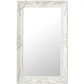 vidaXL Miroir mural style baroque 50x80 cm Blanc