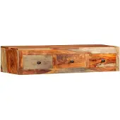 vidaXL Table console murale 100x25x20 cm Bois massif