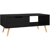vidaXL Table basse noire 100x49,5x43 cm Bois composite