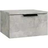 vidaXL Table de chevet murale Gris béton 34x30x20 cm