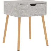 vidaXL Table de chevet Gris béton 40x40x56 cm Bois d'ingénierie