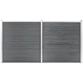 vidaXL Clôture de jardin WPC 353x186 cm Gris