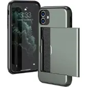 IMoshion Coque arrière avec porte-cartes Apple iPhone 11 - Vert foncé