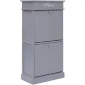 vidaXL Armoire à chaussures Gris 50 x 28 x 98 cm Bois de Paulownia