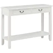 vidaXL Table console Blanc 110x35x80 cm Bois