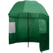 vidaXL Parapluie de pêche vert 300x240 cm