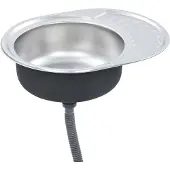 vidaXL Evier encastré avec passoire et siphon ovale inox