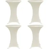 vidaXL Housses élastiques de table Ø 70 cm Crème 4 pcs