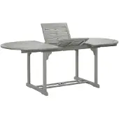 vidaXL Table de jardin Gris 200x100x74 cm Bois massif Acacia