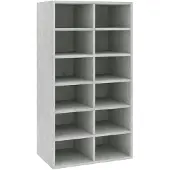 vidaXL Étagère à chaussures Gris béton 54x34x100,5 cm Bois ingénierie