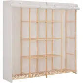 vidaXL Armoire blanche 173 x 40 x 170 cm Tissu