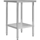 vidaXL Table de travail de cuisine 60 x 60 x 85 cm acier inoxydable