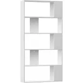 vidaXL Bibliothèque/Séparateur de pièce Blanc Bois d'ingénierie