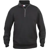 Clique Unisexe, Pull-over, Basic Half Zip, Noir, Gris, (XL)