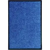 vidaXL Paillasson lavable Bleu 40x60 cm